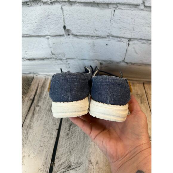 HEYDUDE Girl’s Wendy Sparkle Denim Shoes / Size: Y2-Y3 - Picture 10 of 10